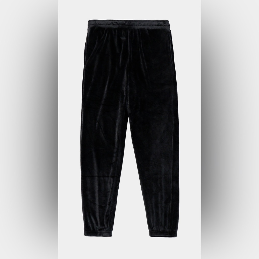 NWOT Sacre Solei Velour Track Pants in Black Size M